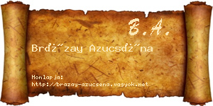 Brázay Azucséna névjegykártya